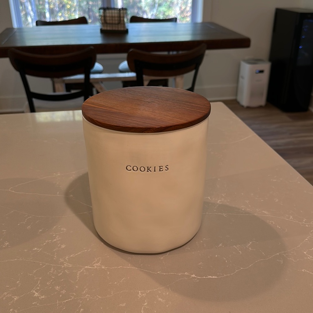 Cookie Canister with Wood Lid Cream/Brown - Hearth & Hand with Magnolia